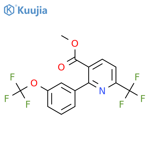Methyl 2-(3-(trifluoromethoxy)phenyl)-6-(trifluoromethyl)nicotinate structure
