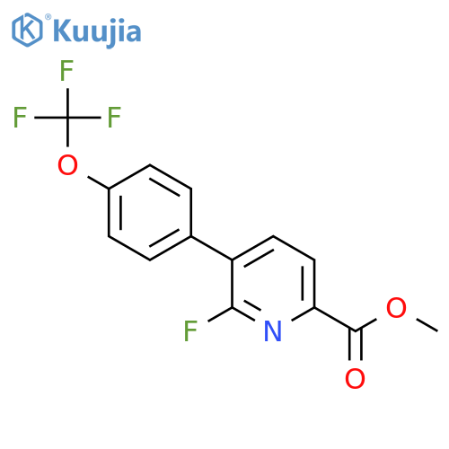 Methyl 6-fluoro-5-(4-(trifluoromethoxy)phenyl)picolinate structure