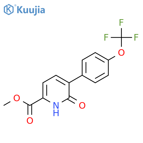 Methyl 6-hydroxy-5-(4-(trifluoromethoxy)phenyl)picolinate structure