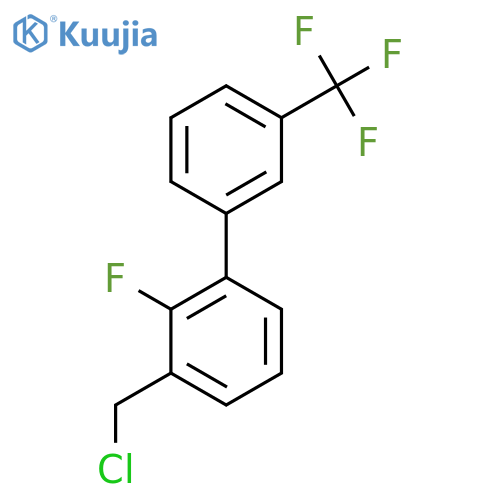3-Chloromethyl-2-fluoro-3'-(trifluoromethyl)biphenyl structure