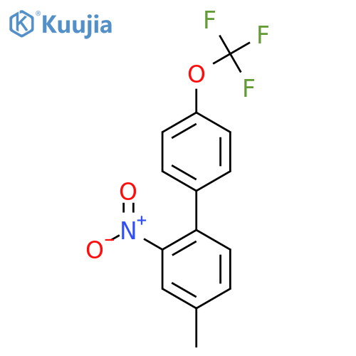 4-Methyl-2-nitro-4'-(trifluoromethoxy)biphenyl structure