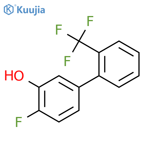 2-fluoro-5-[2-(trifluoromethyl)phenyl]phenol structure