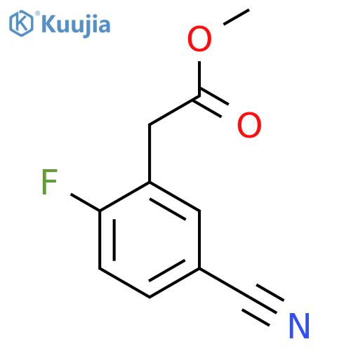 Methyl 5-cyano-2-fluorophenylacetate structure