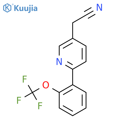 2-(2-(Trifluoromethoxy)phenyl)pyridine-5-acetonitrile structure