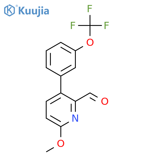6-Methoxy-3-(3-(trifluoromethoxy)phenyl)picolinaldehyde structure