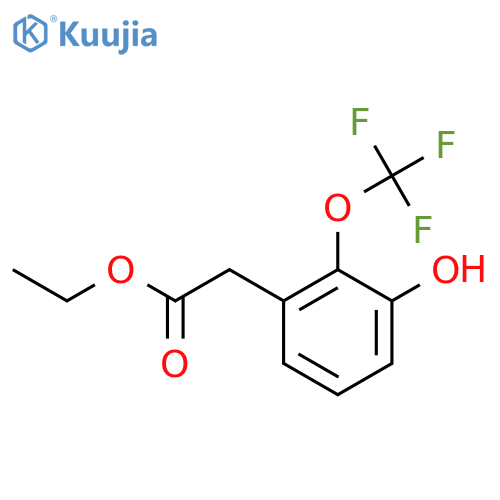 Ethyl 3-hydroxy-2-(trifluoromethoxy)phenylacetate structure