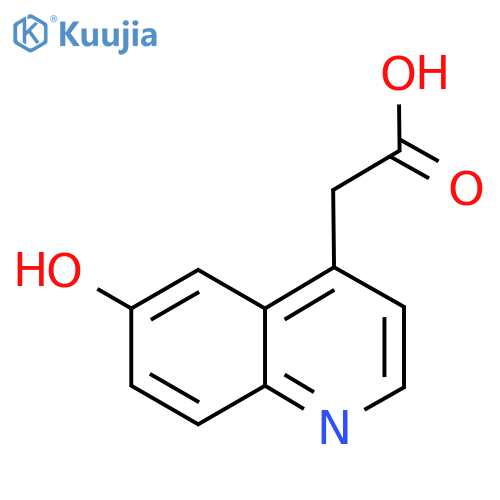 6-Hydroxyquinoline-4-acetic acid structure