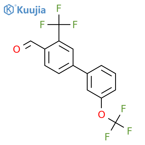 3'-(Trifluoromethoxy)-3-(trifluoromethyl)biphenyl-4-carboxaldehyde structure