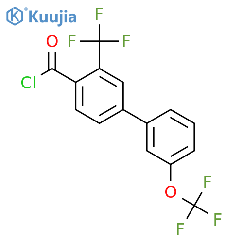 3'-(Trifluoromethoxy)-3-(trifluoromethyl)biphenyl-4-carbonyl chloride structure