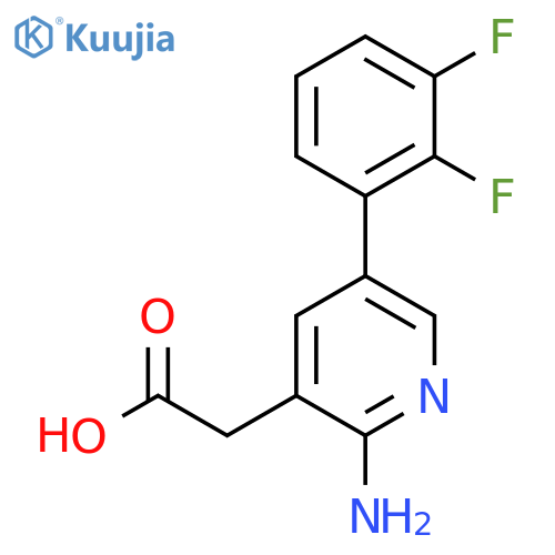 2-Amino-5-(2,3-difluorophenyl)pyridine-3-acetic acid structure
