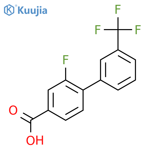 3-Fluoro-4-(3-trifluoromethylphenyl)benzoic acid structure