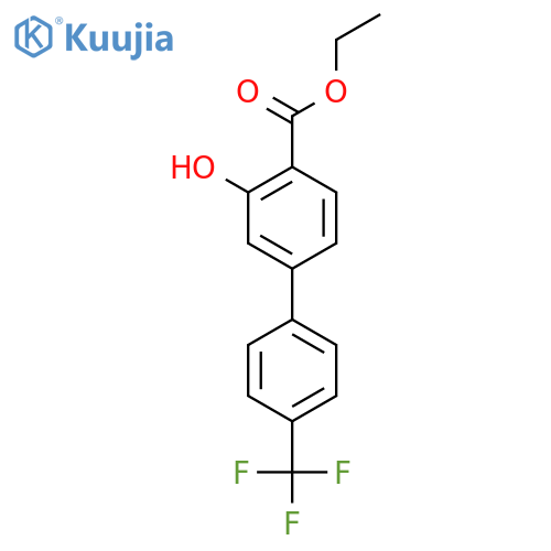3-Hydroxy-4'-(trifluoromethyl)biphenyl-4-carboxylic acid ethyl ester structure