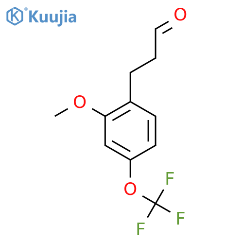 3-(2'-Methoxy-4'-(trifluoromethoxy)phenyl)propionaldehyde structure