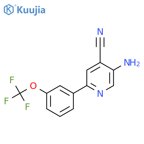 5-Amino-2-(3-(trifluoromethoxy)phenyl)isonicotinonitrile structure