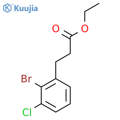 Ethyl 3-(2'-bromo-3'-chlorophenyl)propionate structure