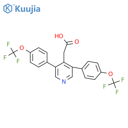 3,5-Bis(4-(trifluoromethoxy)phenyl)pyridine-4-acetic acid structure