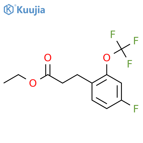 Ethyl 3-(4'-fluoro-2'-(trifluoromethoxy)phenyl)propionate structure
