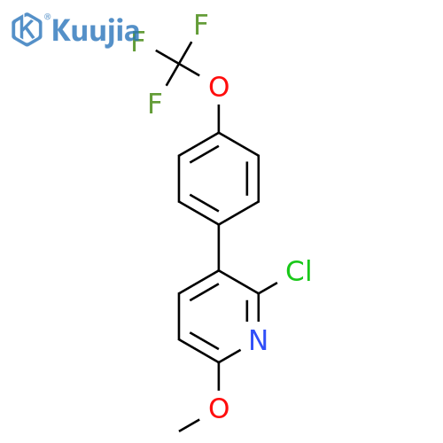 2-Chloro-6-methoxy-3-(4-(trifluoromethoxy)phenyl)pyridine structure