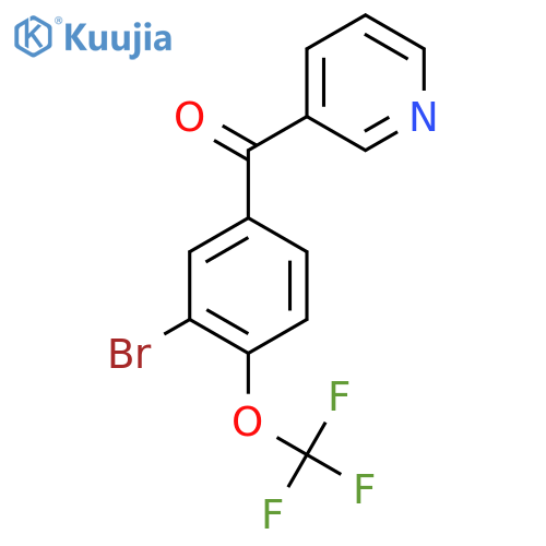 3-(3-Bromo-4-(trifluoromethoxy)benzoyl)pyridine structure