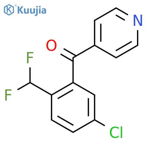 4-(5-Chloro-2-(difluoromethyl)benzoyl)pyridine structure