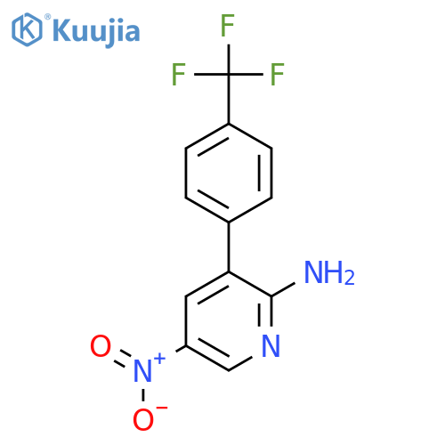 2-Amino-5-nitro-3-(4-(trifluoromethyl)phenyl)pyridine structure