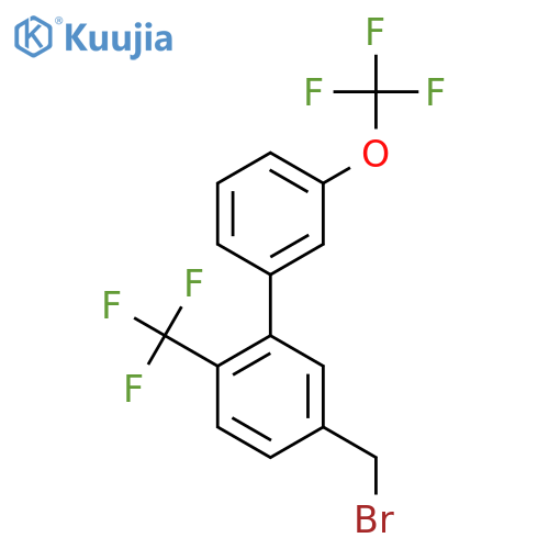5-Bromomethyl-3'-(trifluoromethoxy)-2-(trifluoromethyl)biphenyl structure