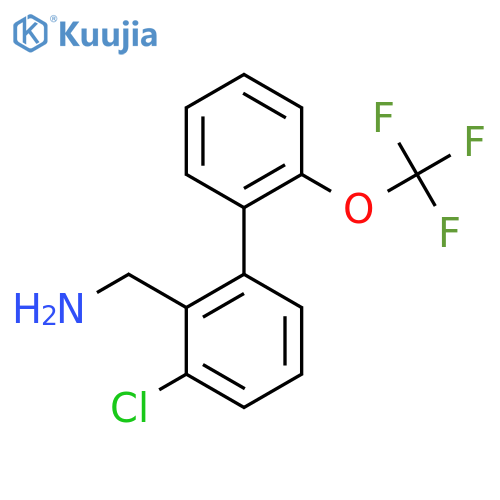 C-(3-Chloro-2'-(trifluoromethoxy)biphenyl-2-yl)-methylamine structure