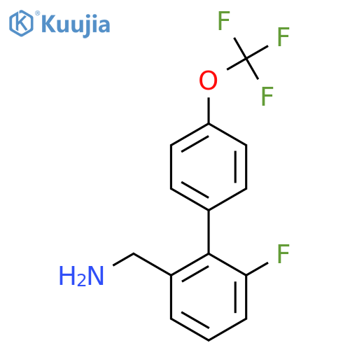 C-(6-Fluoro-4'-(trifluoromethoxy)biphenyl-2-yl)-methylamine structure