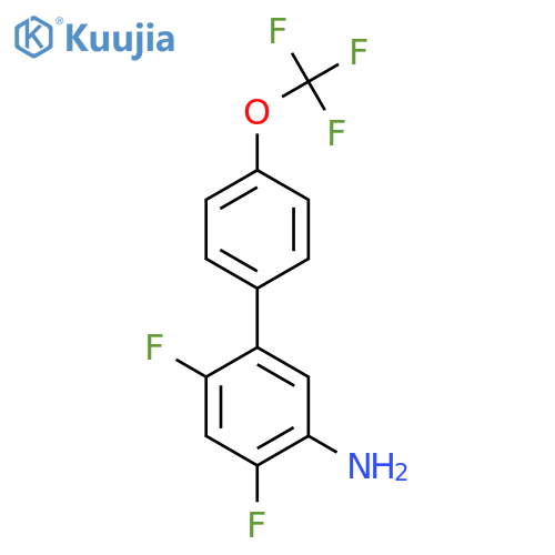 3-Amino-4,6-difluoro-4'-(trifluoromethoxy)biphenyl structure
