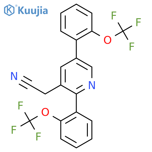 2,5-Bis(2-(trifluoromethoxy)phenyl)pyridine-3-acetonitrile structure