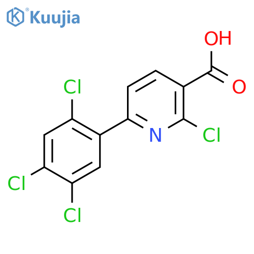 2-Chloro-6-(2,4,5-trichlorophenyl)nicotinic acid structure