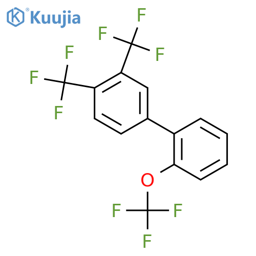 3,4-Bis(trifluoromethyl)-2'-(trifluoromethoxy)biphenyl structure