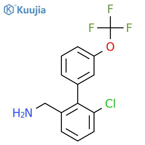 C-(6-Chloro-3'-(trifluoromethoxy)biphenyl-2-yl)-methylamine structure