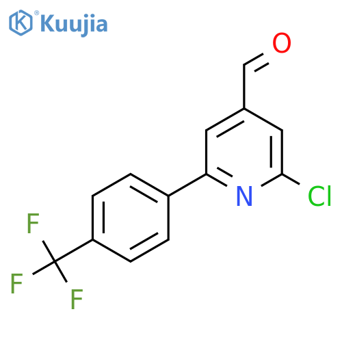 2-Chloro-6-(4-(trifluoromethyl)phenyl)isonicotinaldehyde structure
