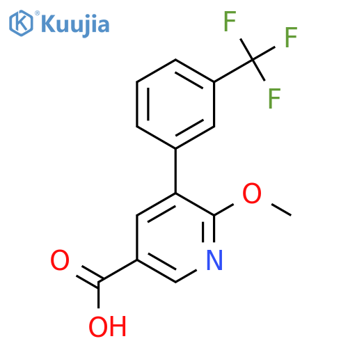 6-Methoxy-5-(3-(trifluoromethyl)phenyl)nicotinic acid structure