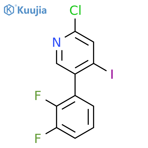 2-Chloro-5-(2,3-difluorophenyl)-4-iodopyridine structure