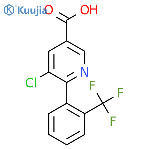 5-Chloro-6-(2-(trifluoromethyl)phenyl)nicotinic acid structure