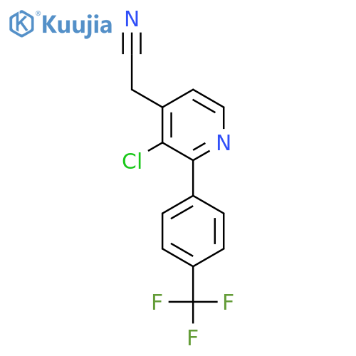 3-Chloro-2-(4-(trifluoromethyl)phenyl)pyridine-4-acetonitrile structure