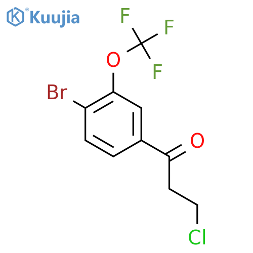 4'-Bromo-3-chloro-3'-(trifluoromethoxy)propiophenone structure