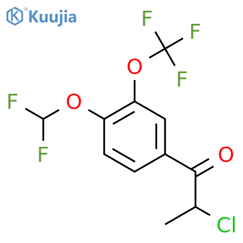 2-Chloro-4'-(difluoromethoxy)-3'-(trifluoromethoxy)propiophenone structure