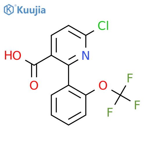 6-Chloro-2-(2-(trifluoromethoxy)phenyl)nicotinic acid structure