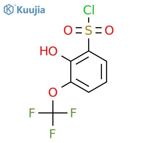 2-hydroxy-3-(trifluoromethoxy)benzene-1-sulfonyl chloride structure