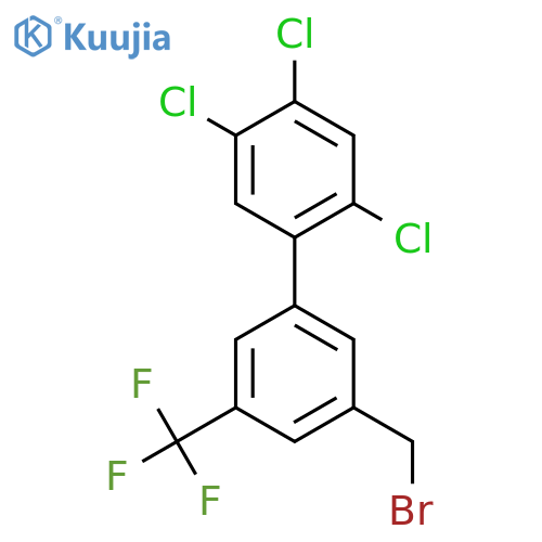 3'-Bromomethyl-2,4,5-trichloro-5'-(trifluoromethyl)biphenyl structure