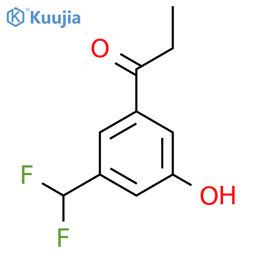5'-(Difluoromethyl)-3'-hydroxypropiophenone structure