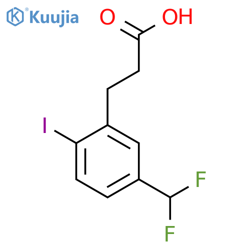3-(5'-(Difluoromethyl)-2'-iodophenyl)propionic acid structure