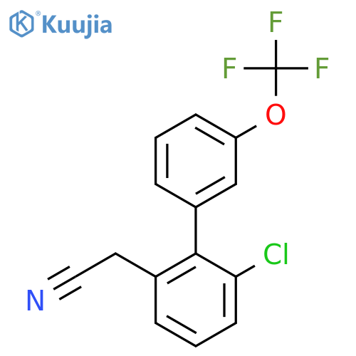 6-Chloro-3'-(trifluoromethoxy)biphenyl-2-acetonitrile structure