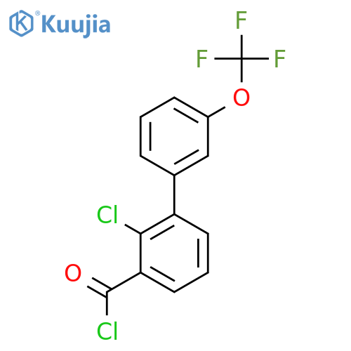 2-Chloro-3'-(trifluoromethoxy)biphenyl-3-carbonyl chloride structure