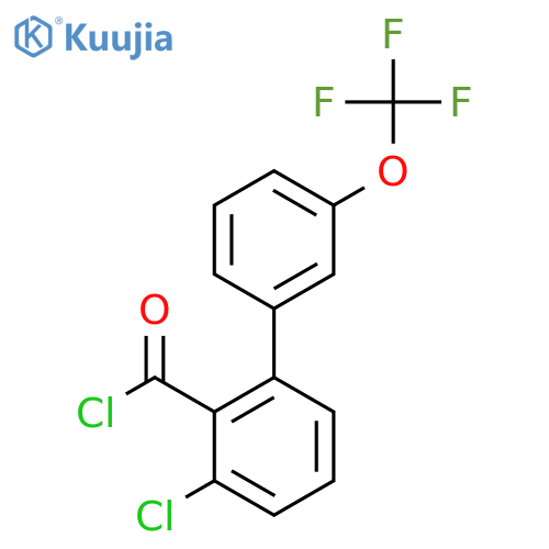 3-Chloro-3'-(trifluoromethoxy)biphenyl-2-carbonyl chloride structure