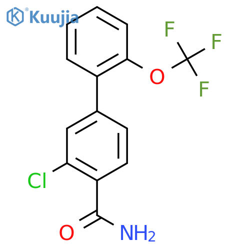 3-Chloro-2'-(trifluoromethoxy)biphenyl-4-carboxylic acid amide structure