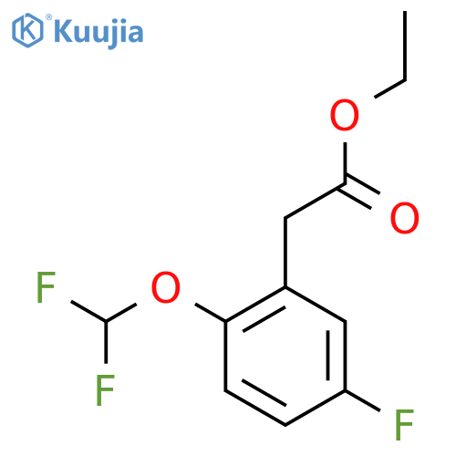 Ethyl 2-(difluoromethoxy)-5-fluorophenylacetate structure